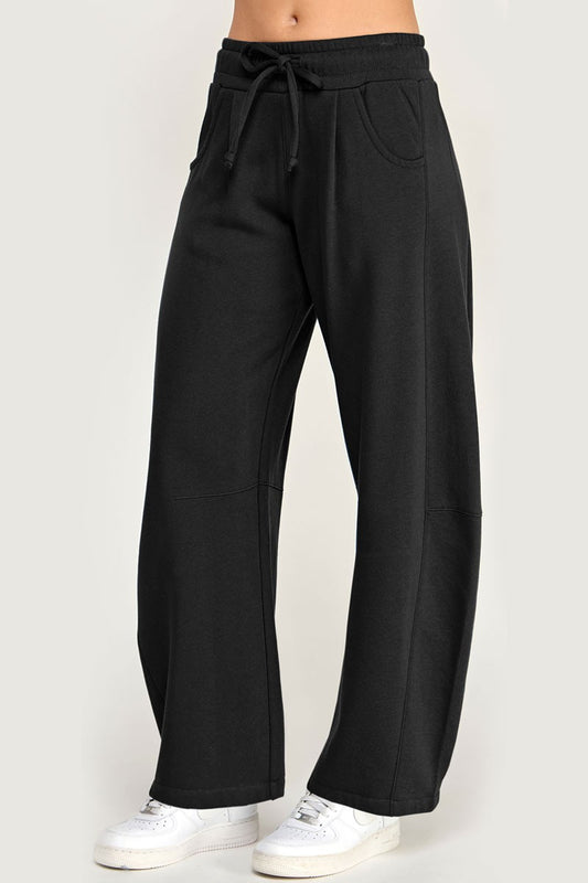 Fleece Baggy Barrel Leg Sweatpants
