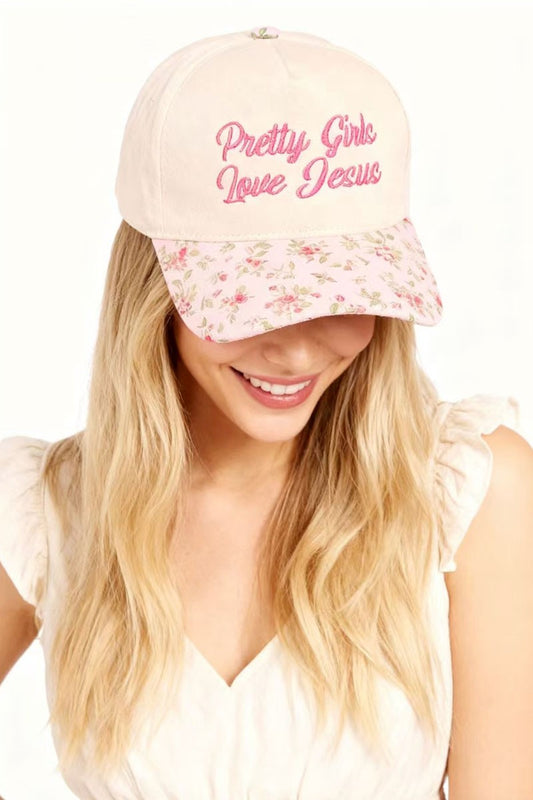 Pretty Girls Love Jesus 2 Toned Hat