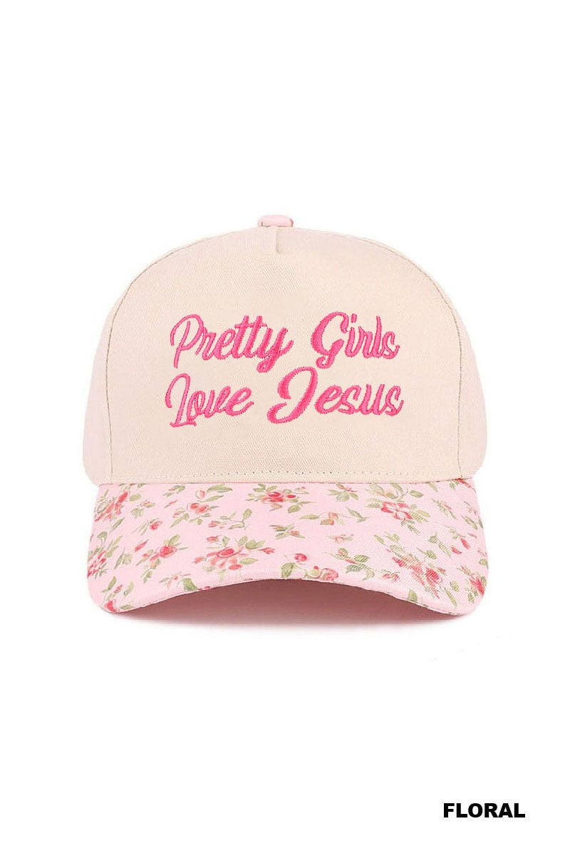 Pretty Girls Love Jesus 2 Toned Hat
