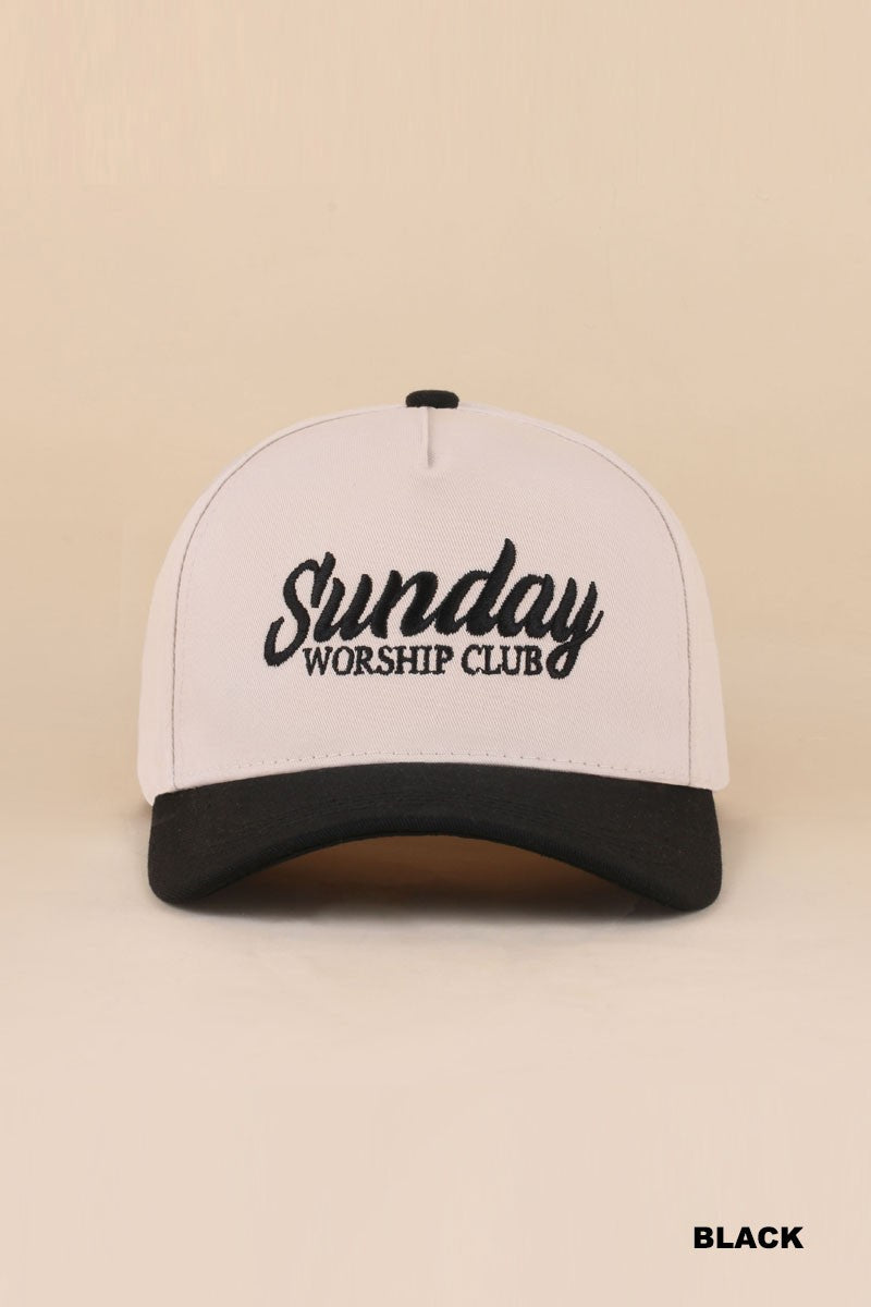 Sunday Worship Club 2 Toned Hat