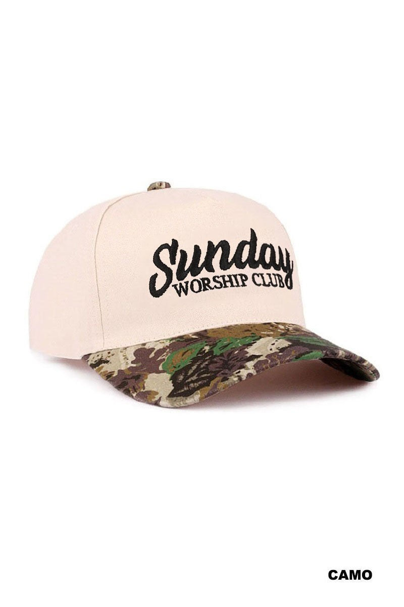 Sunday Worship Club 2 Toned Hat
