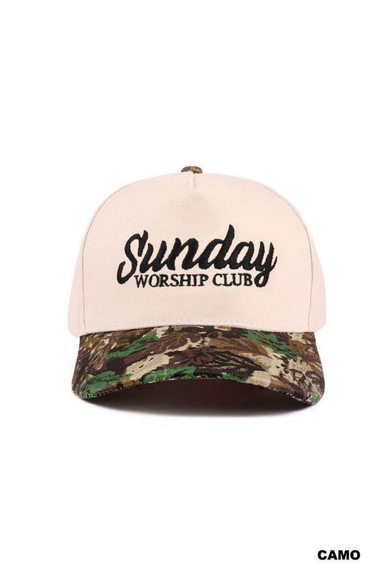 Sunday Worship Club 2 Toned Hat