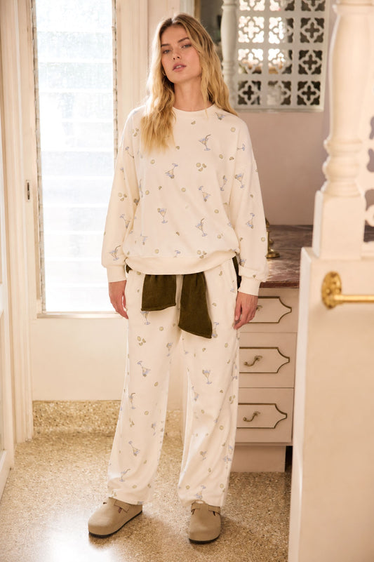 Martini Motif Sweatshirt