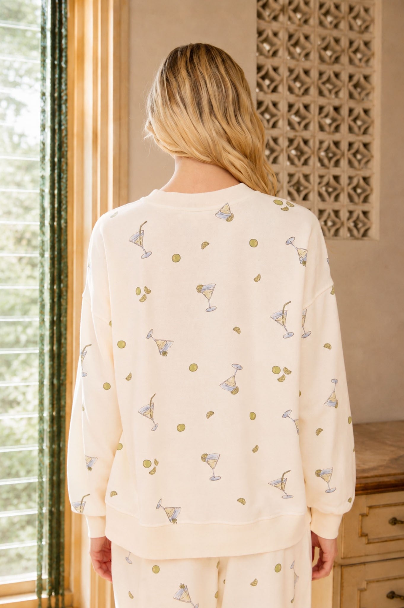 Martini Motif Sweatshirt