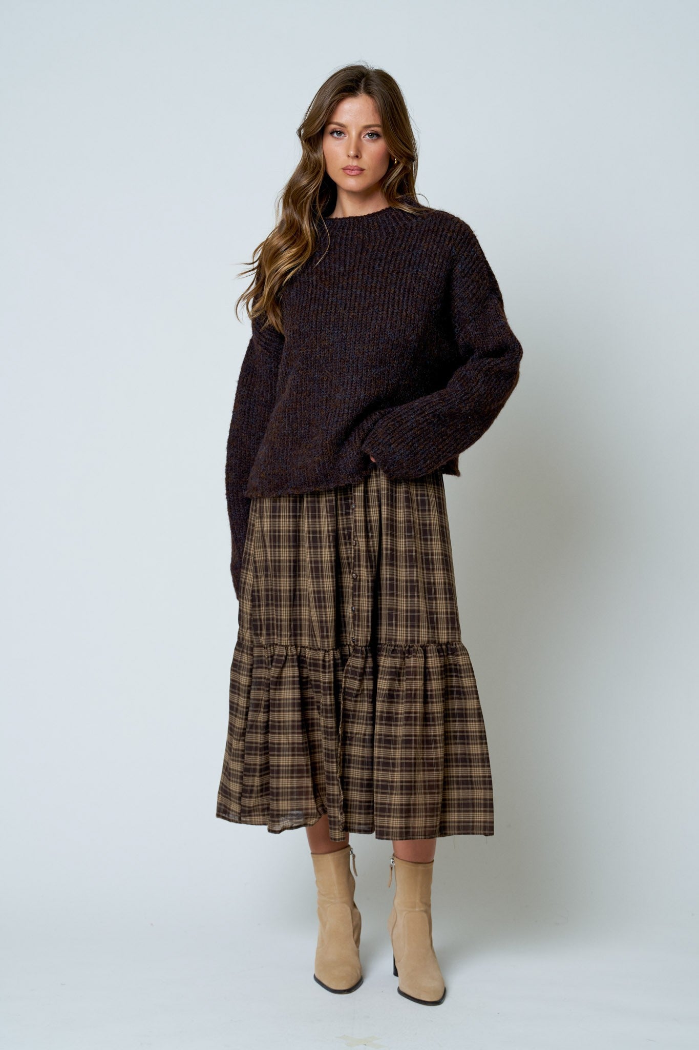Mock Neck Long Sleeve Sweater