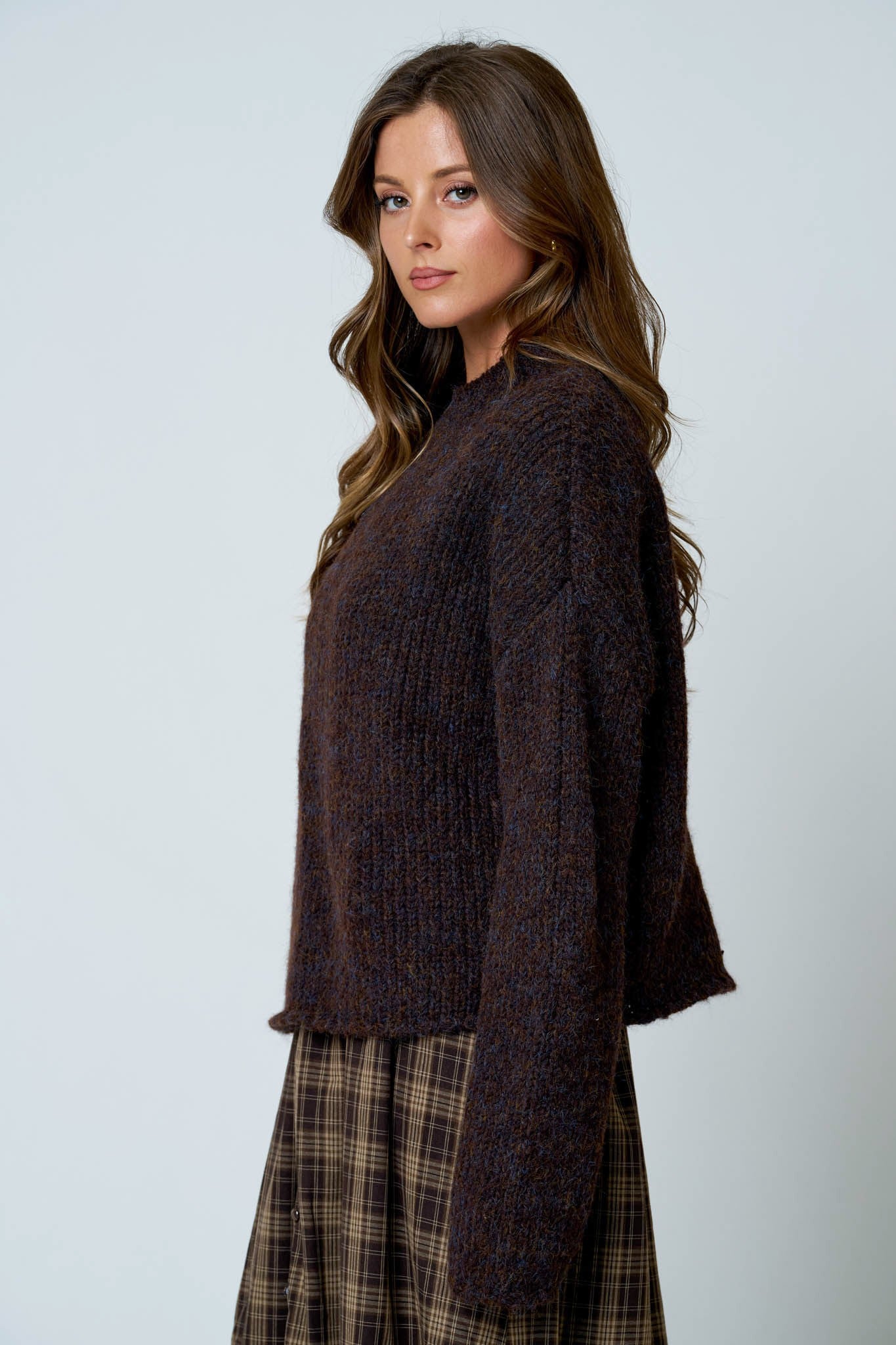 Mock Neck Long Sleeve Sweater