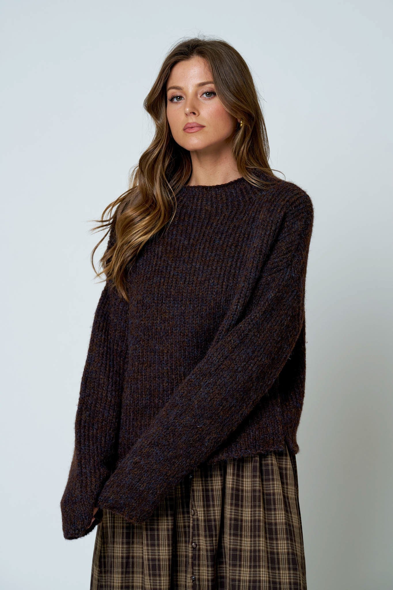 Mock Neck Long Sleeve Sweater