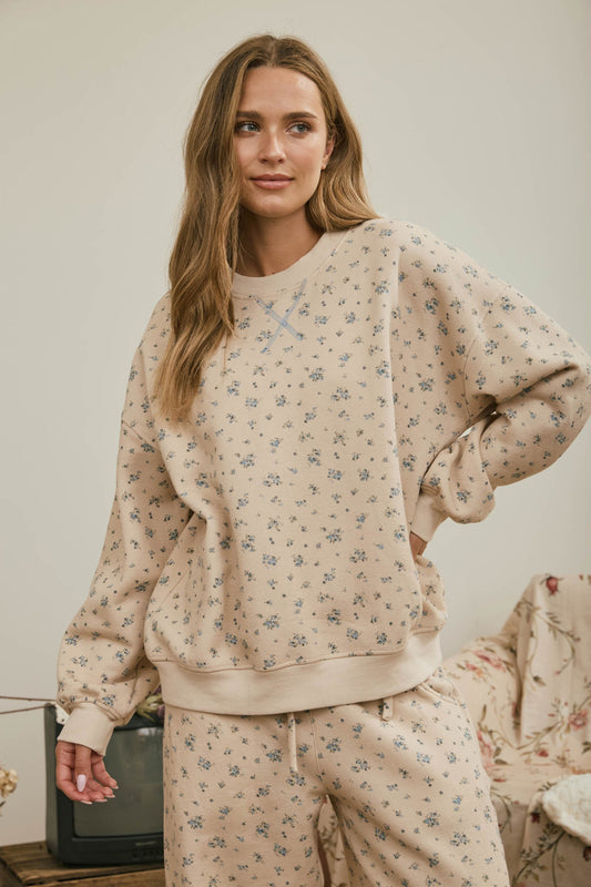 Ditsy Floral Boxy Sweatshirt