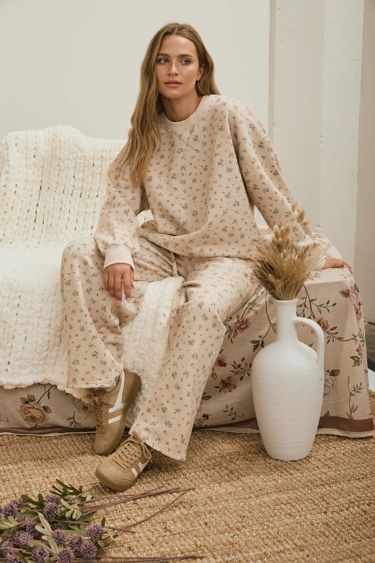 Ditsy Floral Boxy Sweatshirt