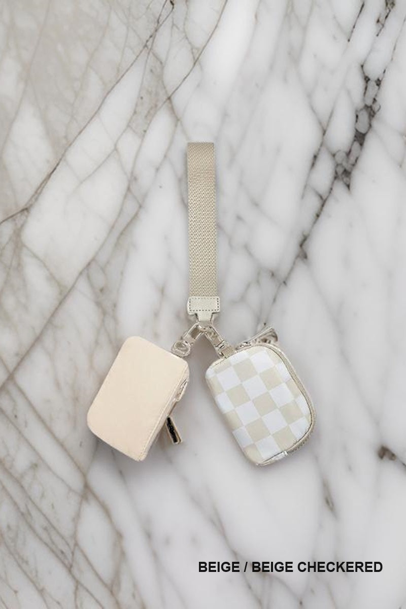 Duel Pouch Wristlet Keychaine