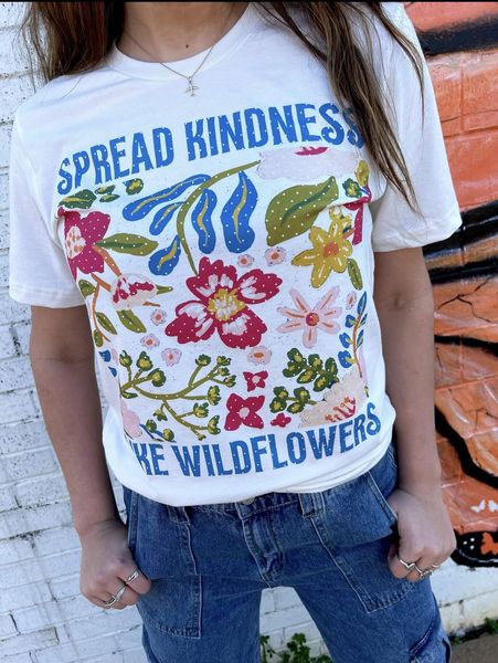 Spread Kindness Like Wildflowers Graphic Tee