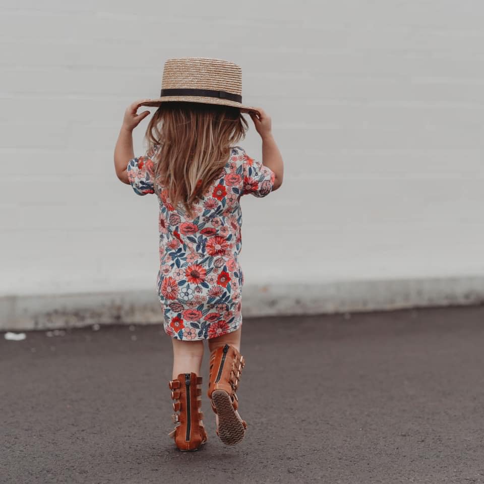 Kids Buttery Soft Floral T-Shirt Dress