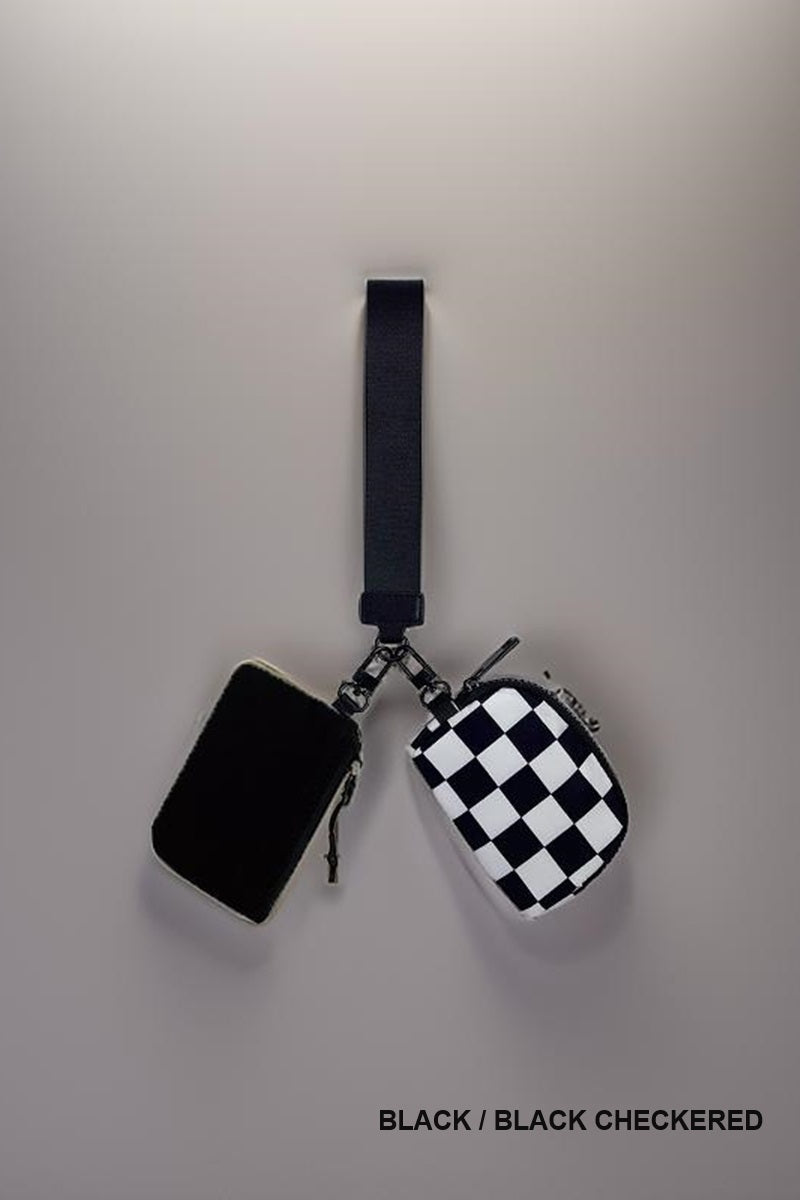 Duel Pouch Wristlet Keychaine