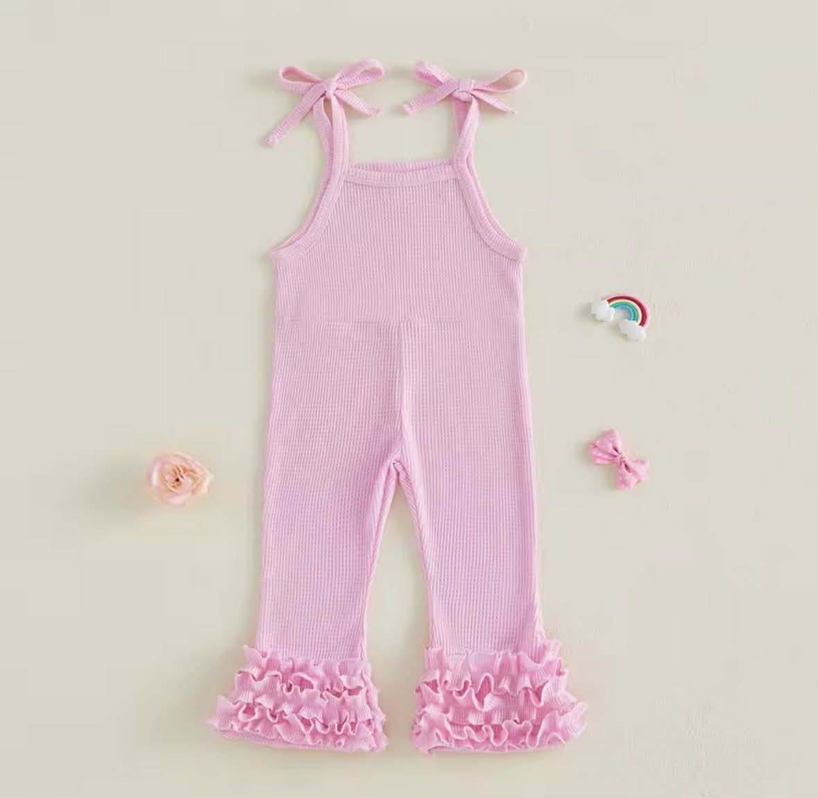 Kids Waffle Flare Pant Jumpsuit