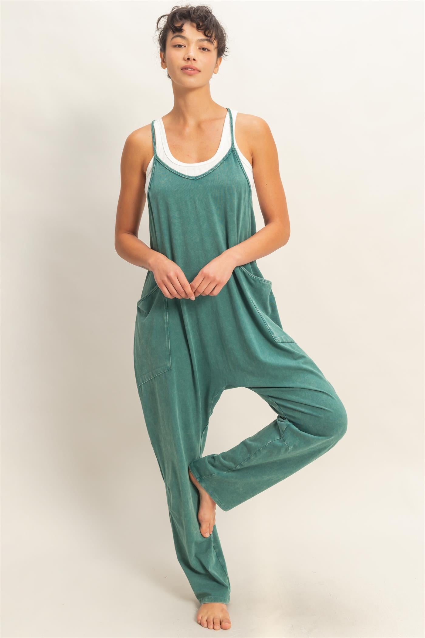 Mineral Wash Cami Jumpsuit