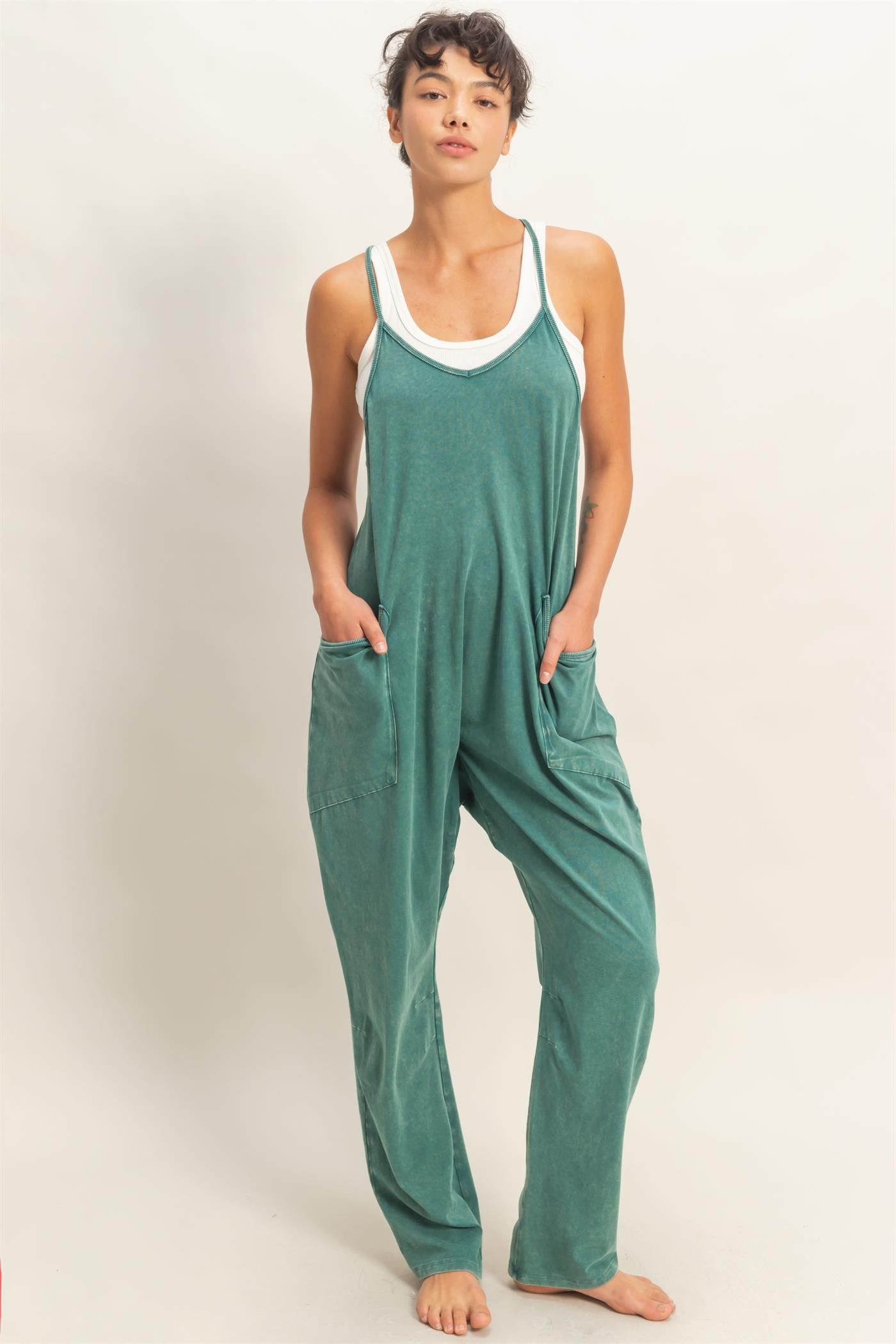Mineral Wash Cami Jumpsuit