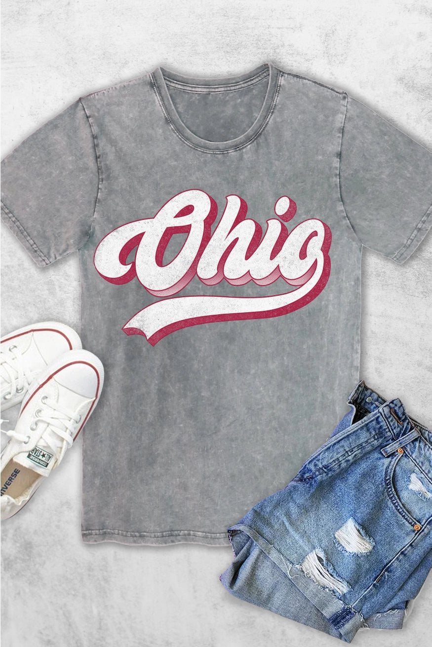 Vintage Wash Ohio Graphic Tee