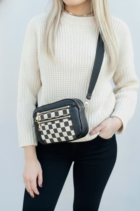 Checkered Crossbody Bag