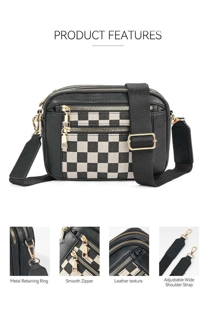 Checkered Crossbody Bag