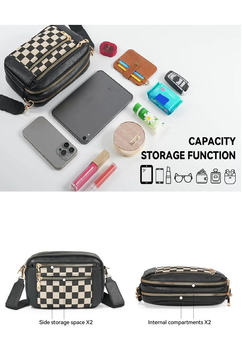 Checkered Crossbody Bag