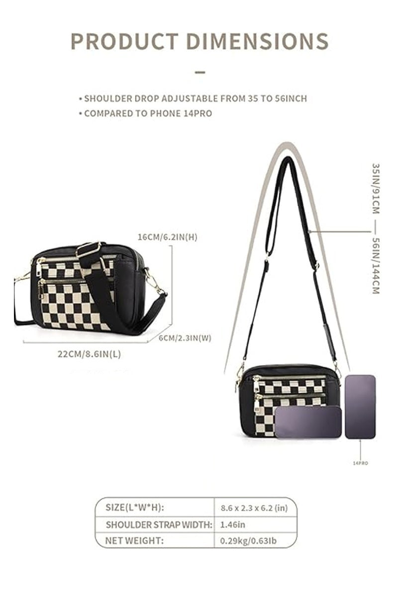 Checkered Crossbody Bag