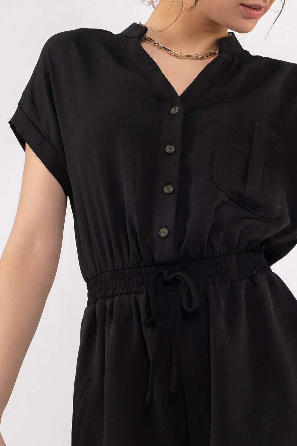 Button Front Romper