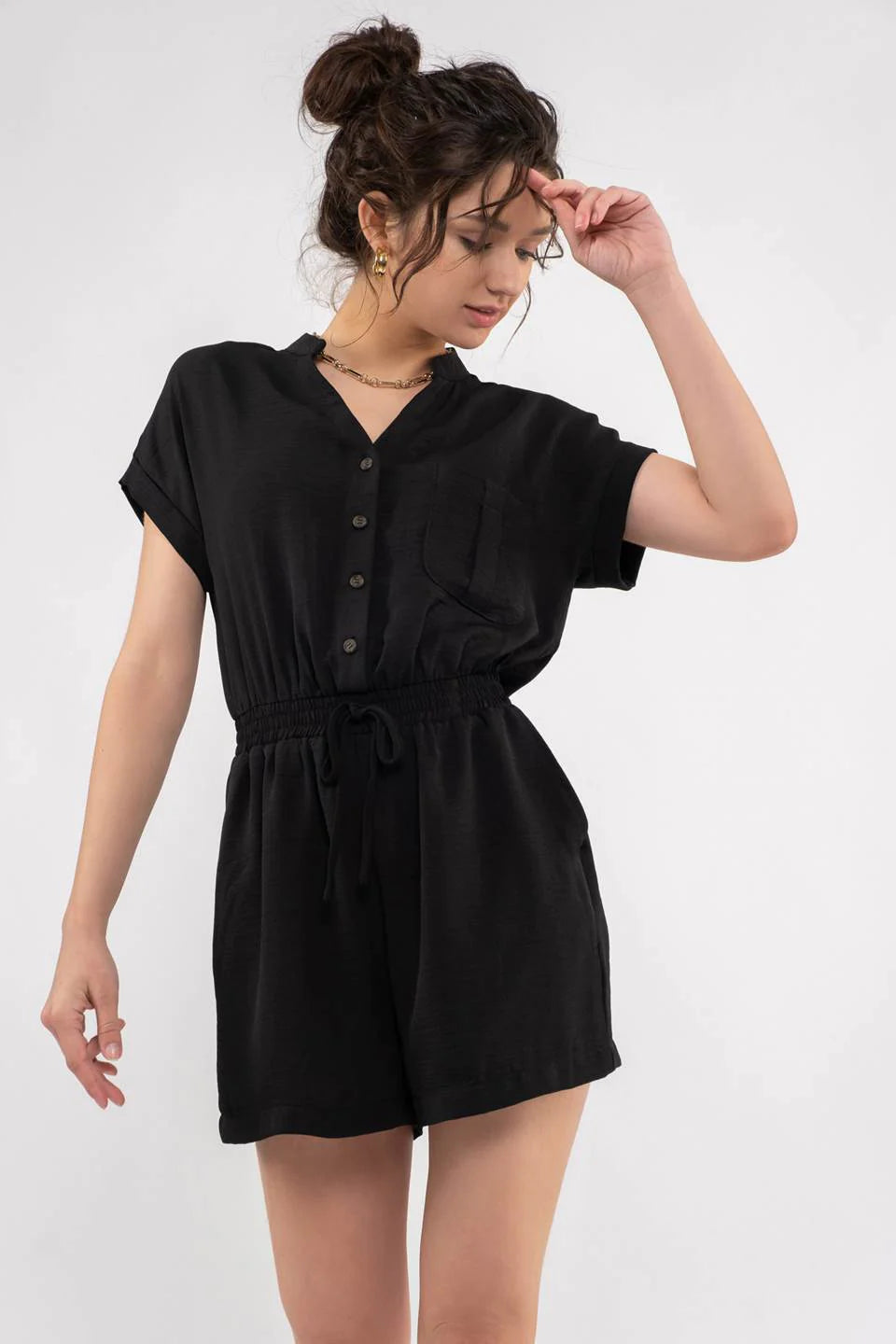 Button Front Romper