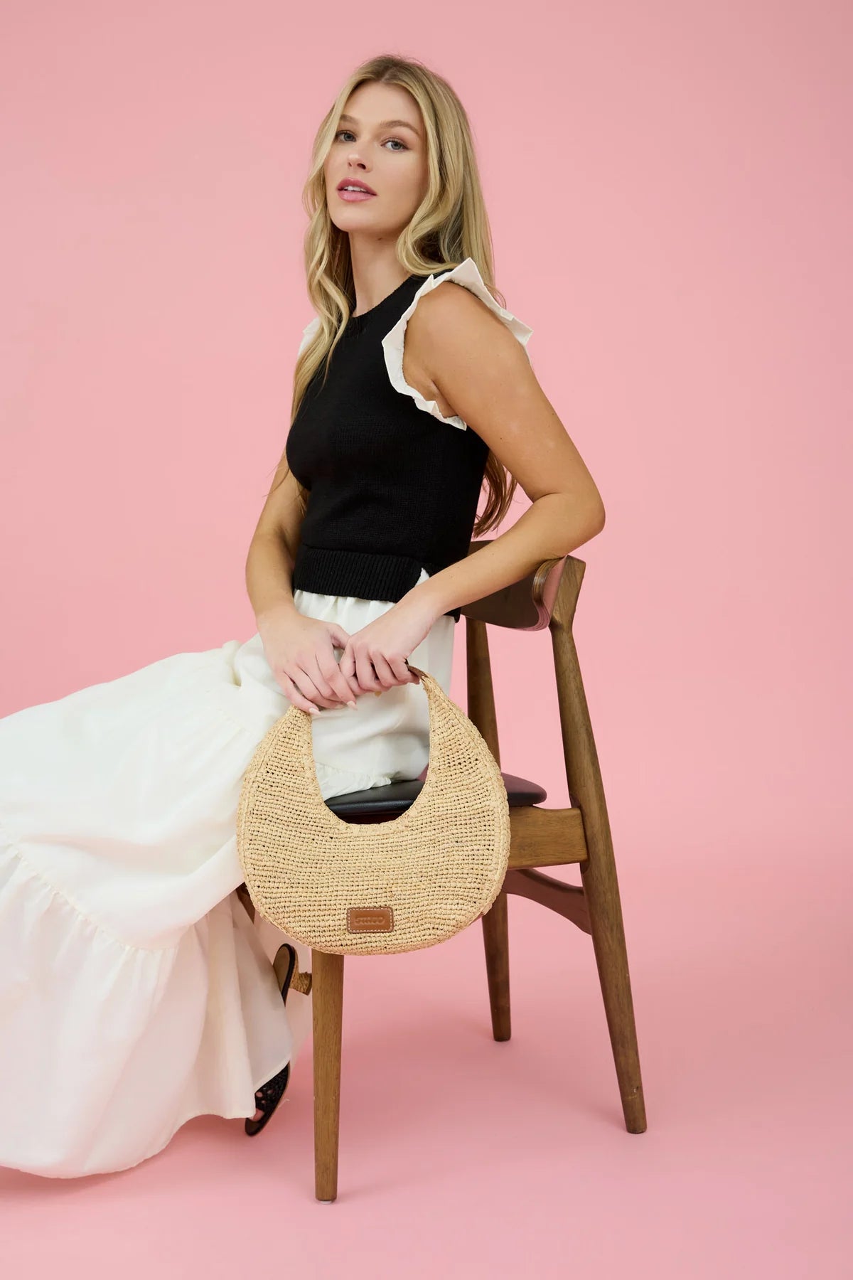 Mixed Media Sweater Vest Dress