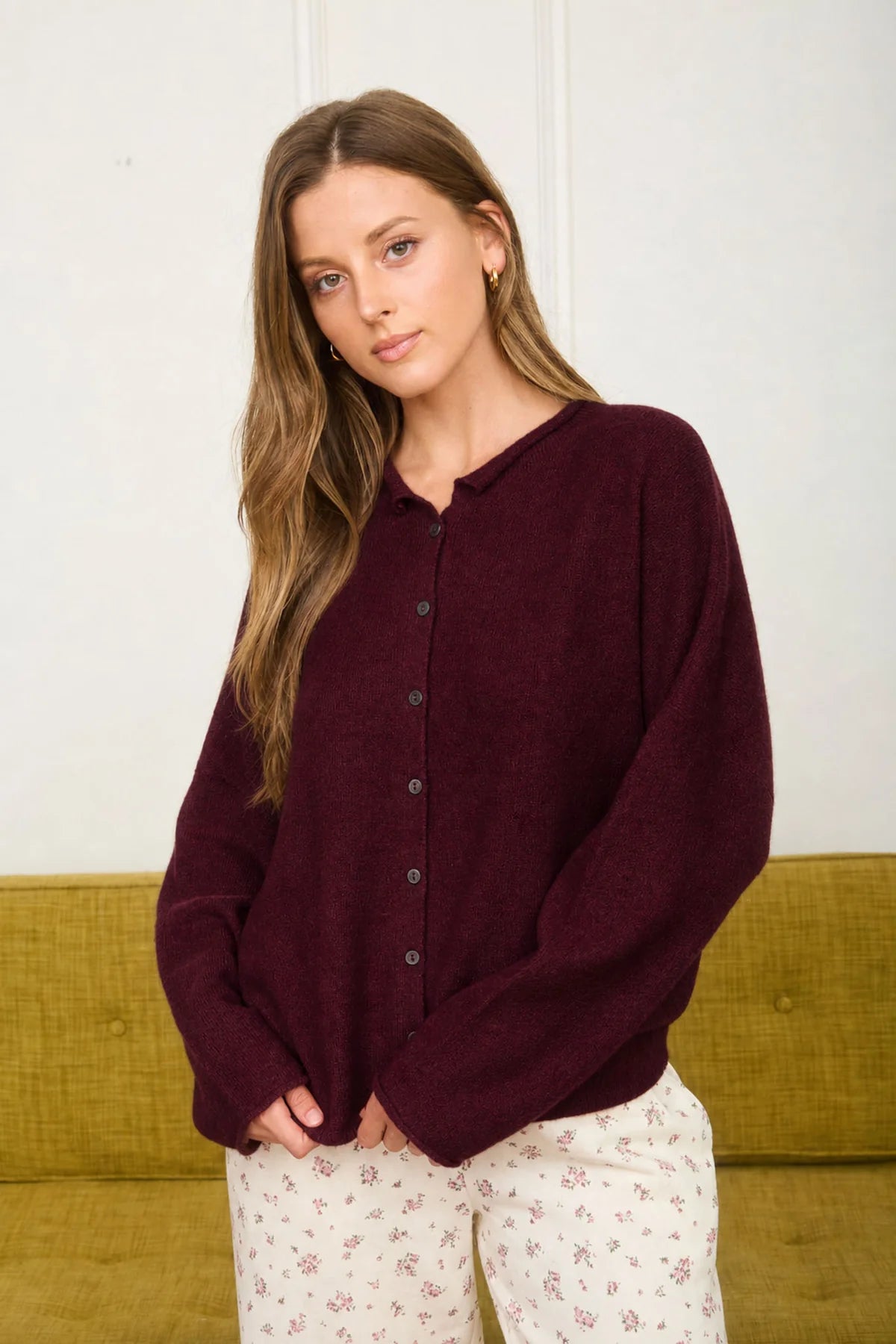 Lightweight Button Down Knit Cardigan