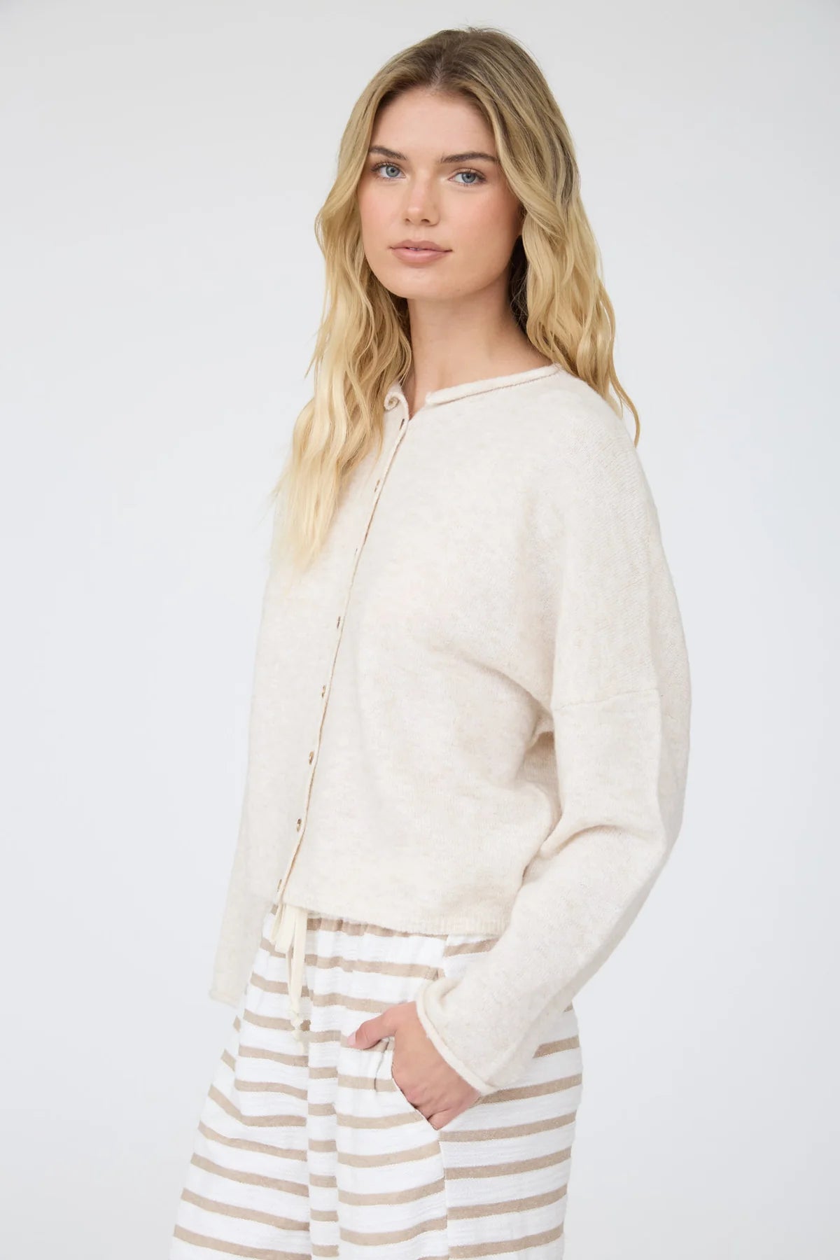 Lightweight Button Down Knit Cardigan