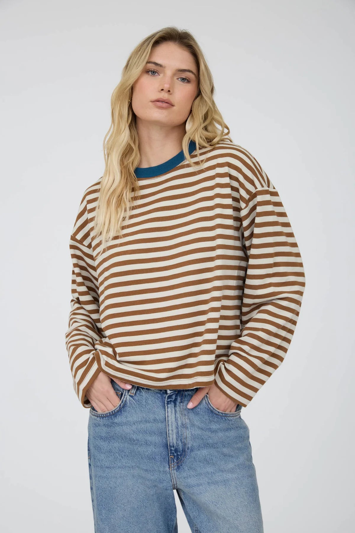 Colorblock Stripe Long Sleeve Tee