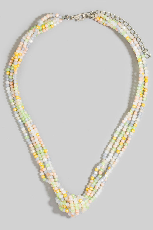 Beaded Layered Knot Necklace