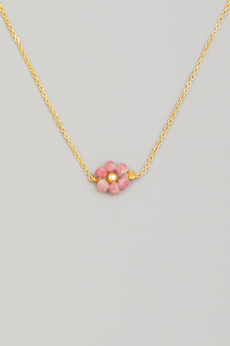 Dainty Beaded Flower Necklace