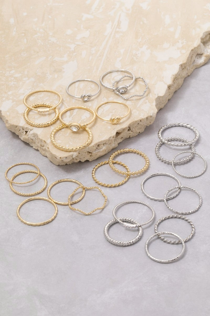 Assorted Ten Piece Ring Set