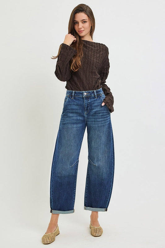 Risen Zuri Slouchy Crop Barrel Jean