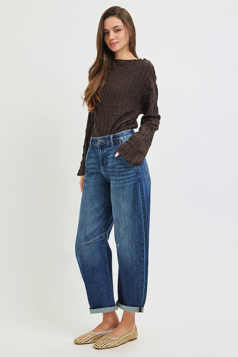Risen Zuri Slouchy Crop Barrel Jean