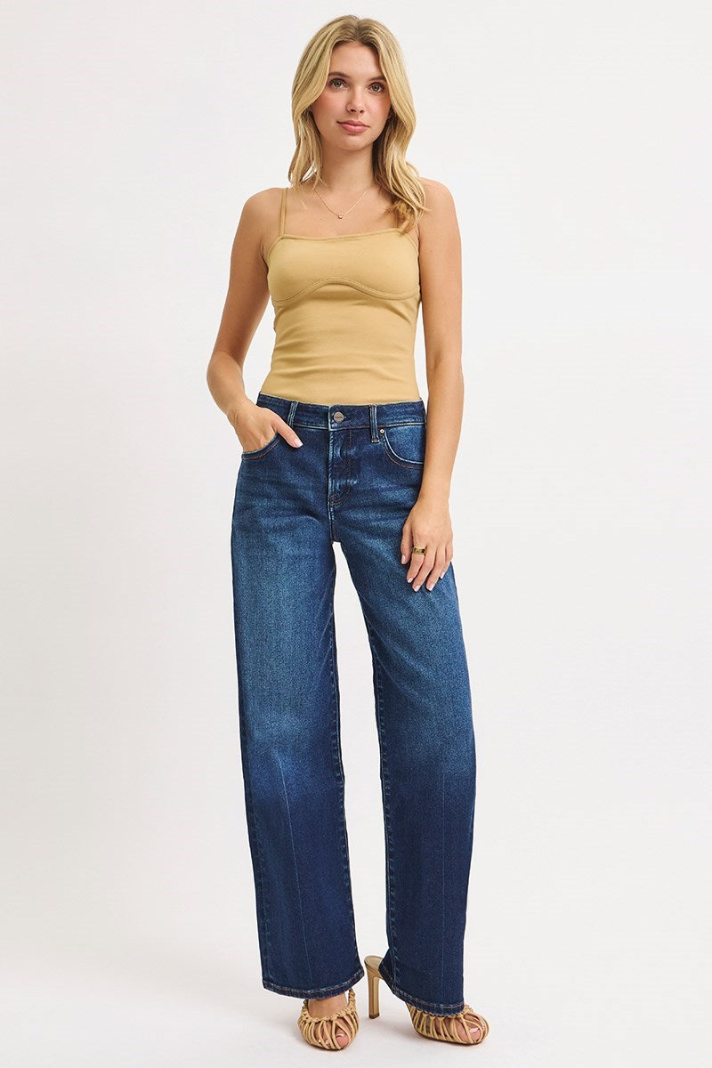 Aria Risen Mid Rise Baggy Jean