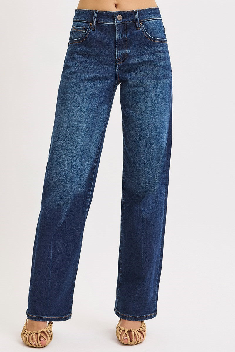 Aria Risen Mid Rise Baggy Jean