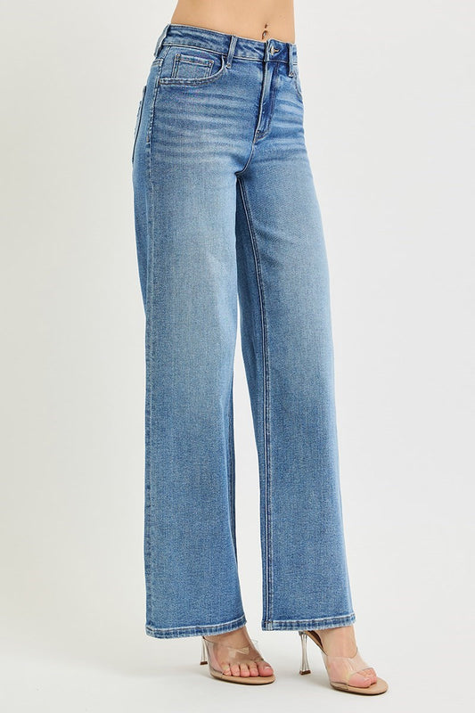 Risen Nellie High Rise Wide Leg Jeans