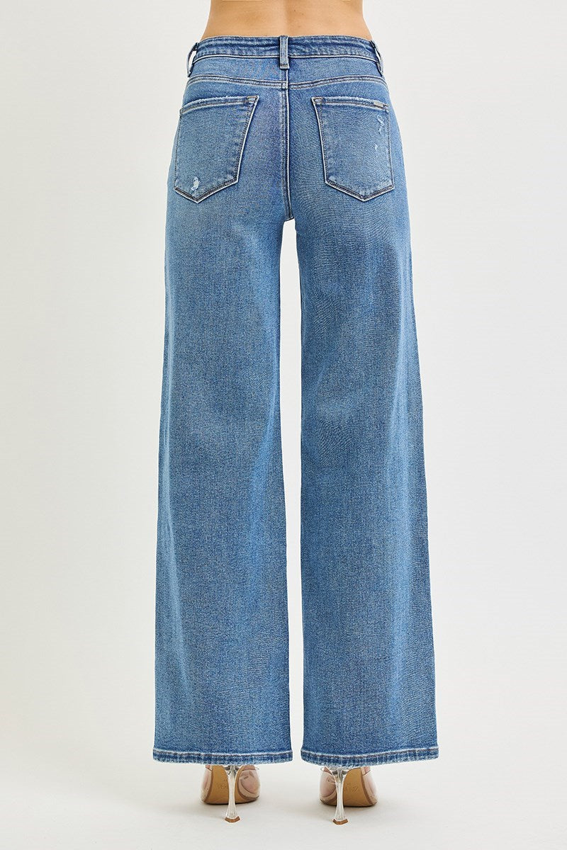 Risen Nellie High Rise Wide Leg Jeans