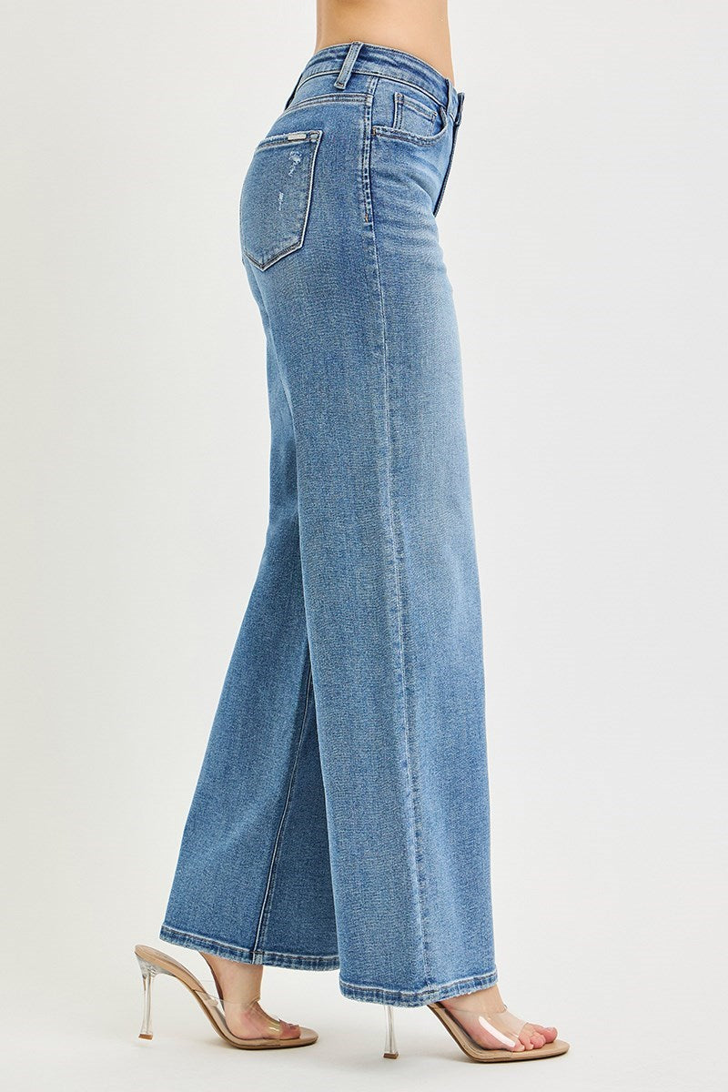 Risen Nellie High Rise Wide Leg Jeans