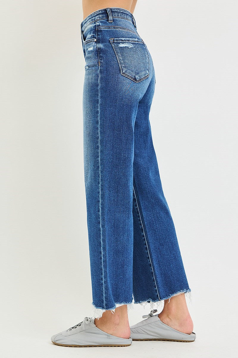Risen Mia Tummy Control Ankle Wide Leg Jeans