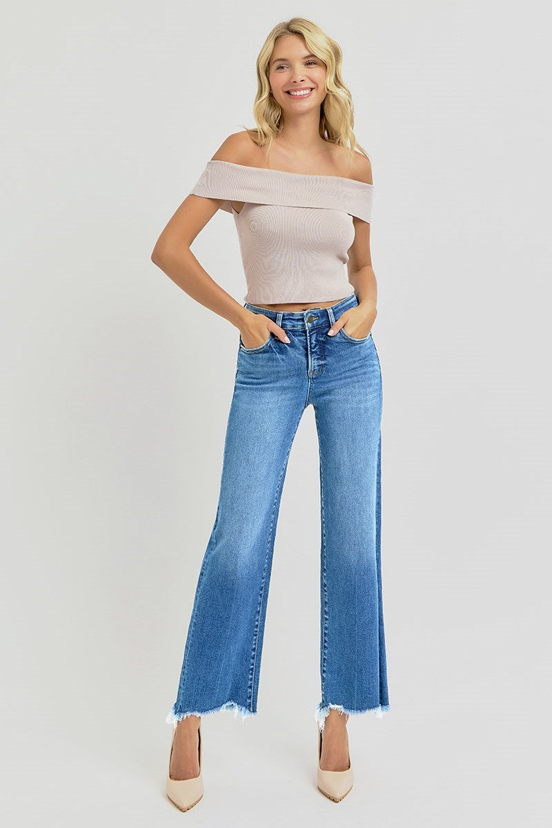 Risen Ashlee High Rise Tummy Control Straight Leg Jean