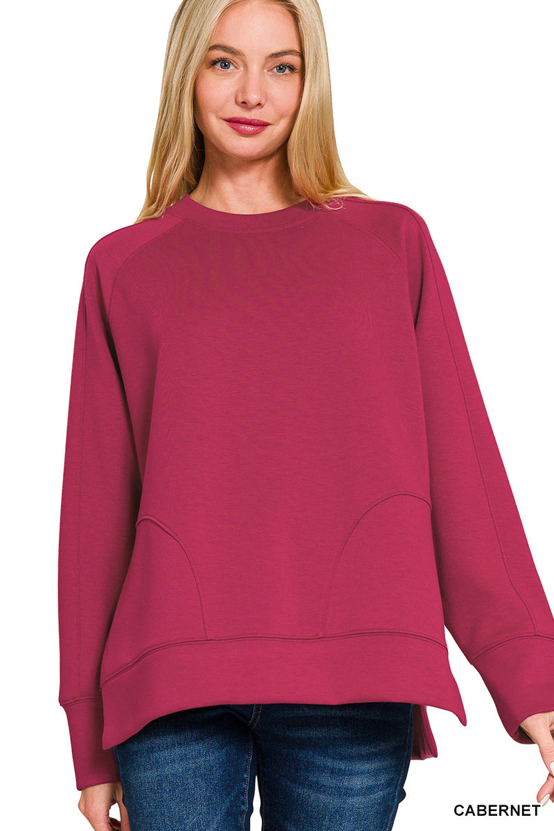 Scuba Side Slit Sweatshirt