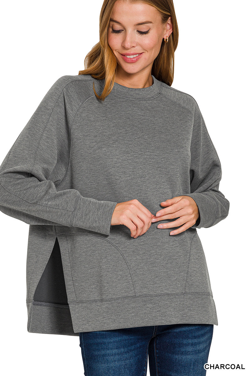 Scuba Side Slit Sweatshirt