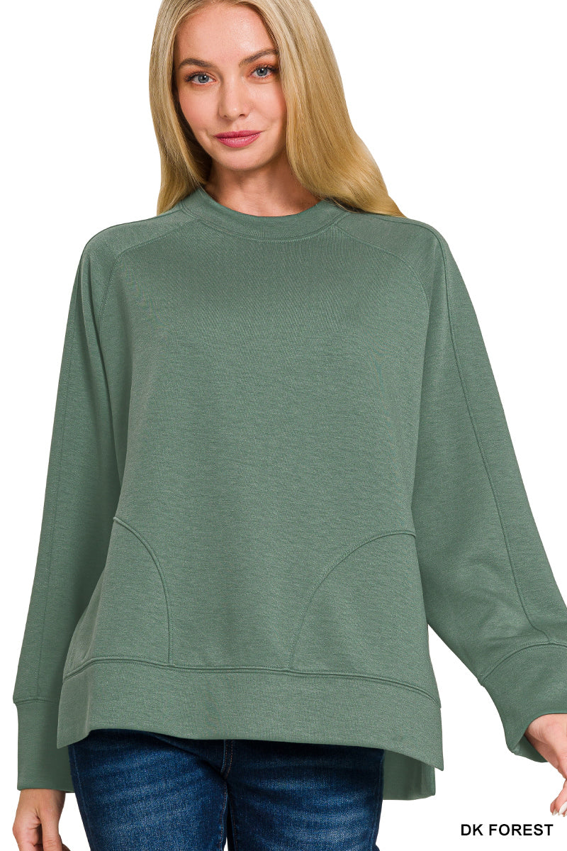 Scuba Side Slit Sweatshirt