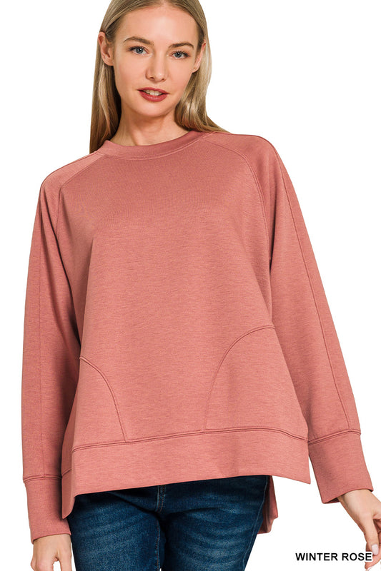 Scuba Side Slit Sweatshirt