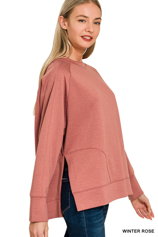 Scuba Side Slit Sweatshirt