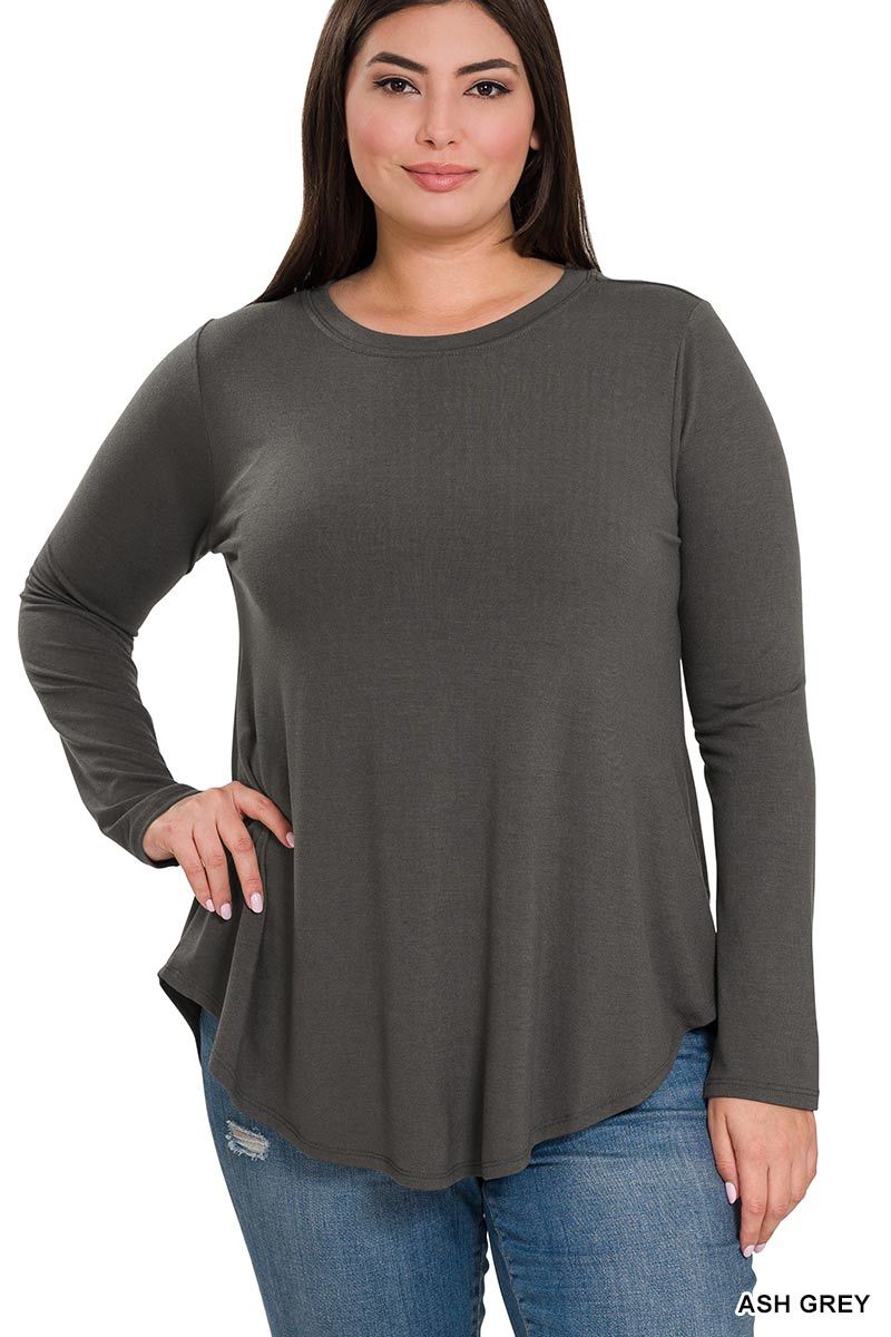 Curvy Long Sleeve Essential Tee