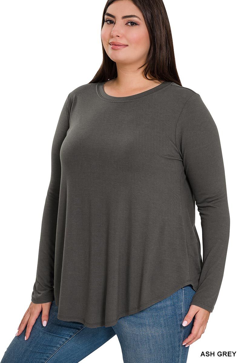 Curvy Long Sleeve Essential Tee